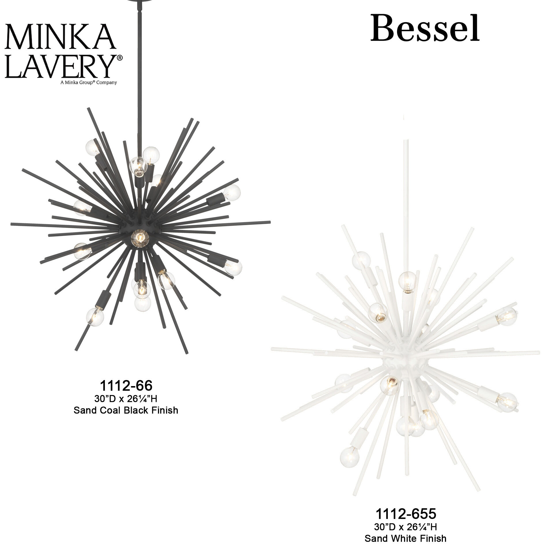 Bessel 15 Light 30 inch Sand Coal Pendant Ceiling Light